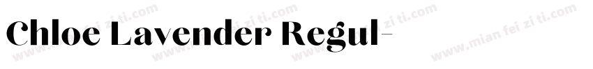 Chloe Lavender Regul字体转换